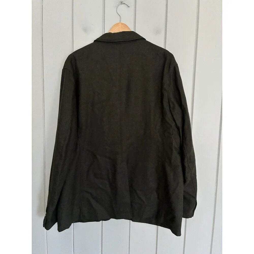 Engineered Garments Andover Jacket Blazer XL Olive Green Pockets 100% Wool Lined